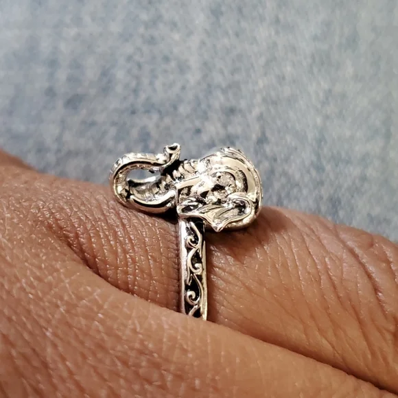 Bali Legacy Genuine Natural Diamond Ruby Elephant's Head Ring